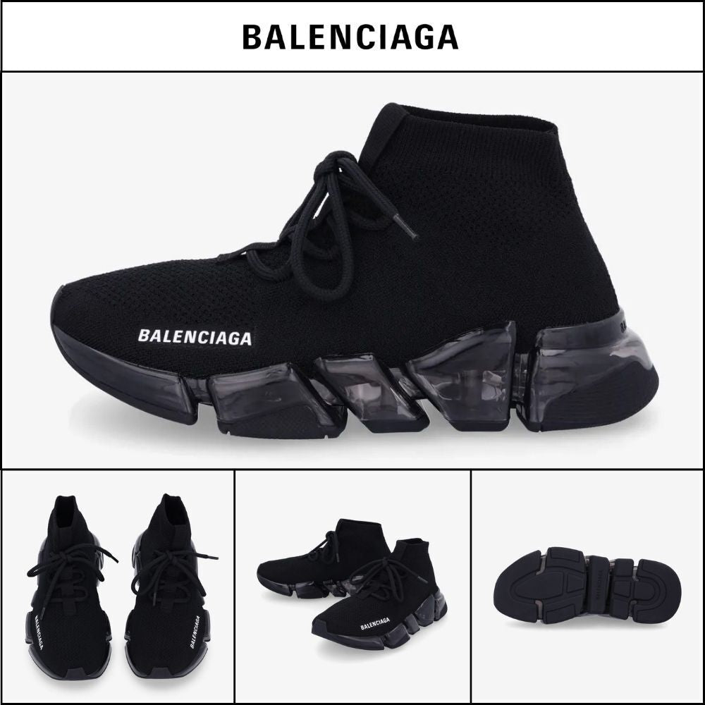 【BALENCIAGA】Speed 2.0 Recycled Knit Lace-Up Sneakers