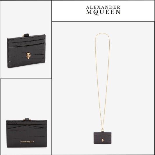 【Alexander Mcqueen】Skull Card Holder Black