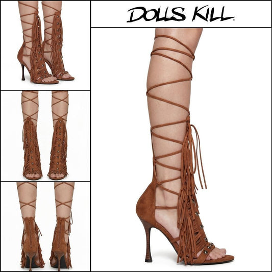 ◆DOLLS KILL◆DARKER WAVS Outro Miami Fringe Heel