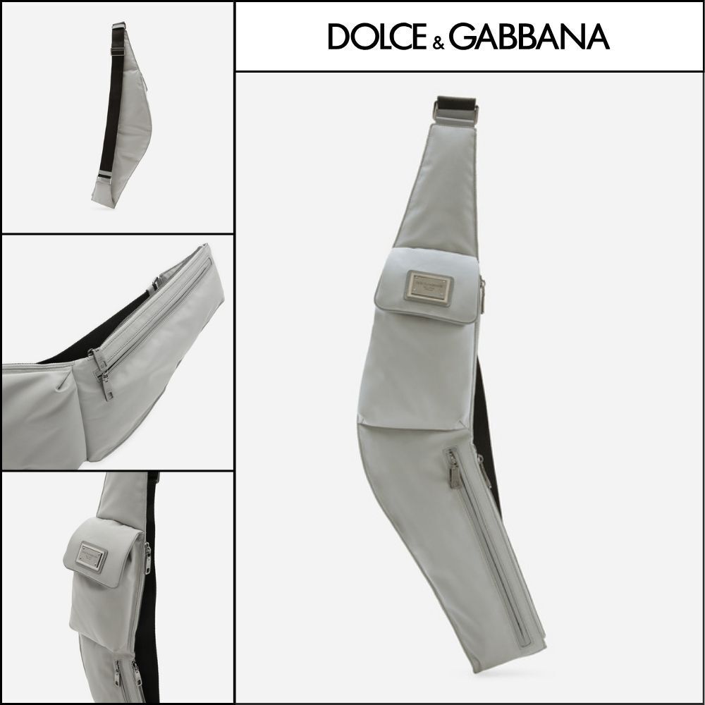 【Dolce & Gabbana】Cross NYLON BELT BAG Gray