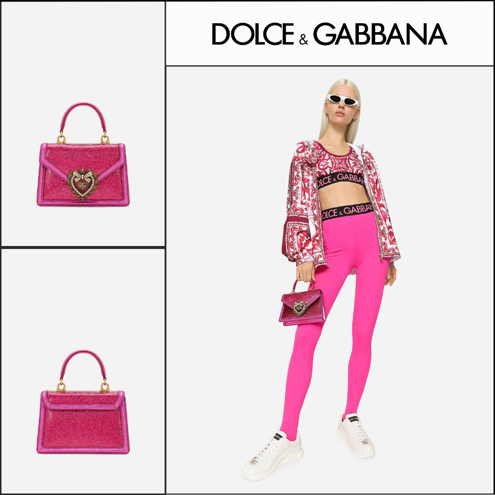 【Dolce & Gabbana】Small Devotion Top-Handle Bag Pink