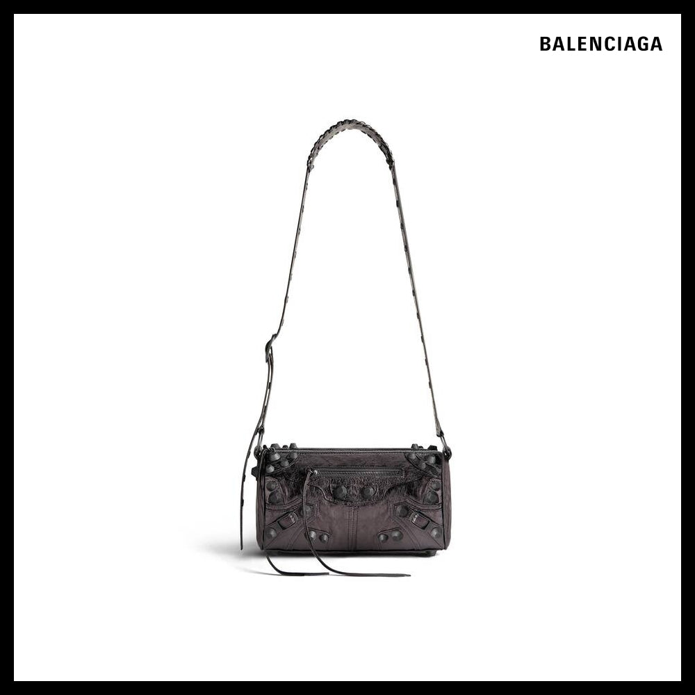 【BALENCIAGA】Le Cagole Men Cylinder Bag Metallized in Metal