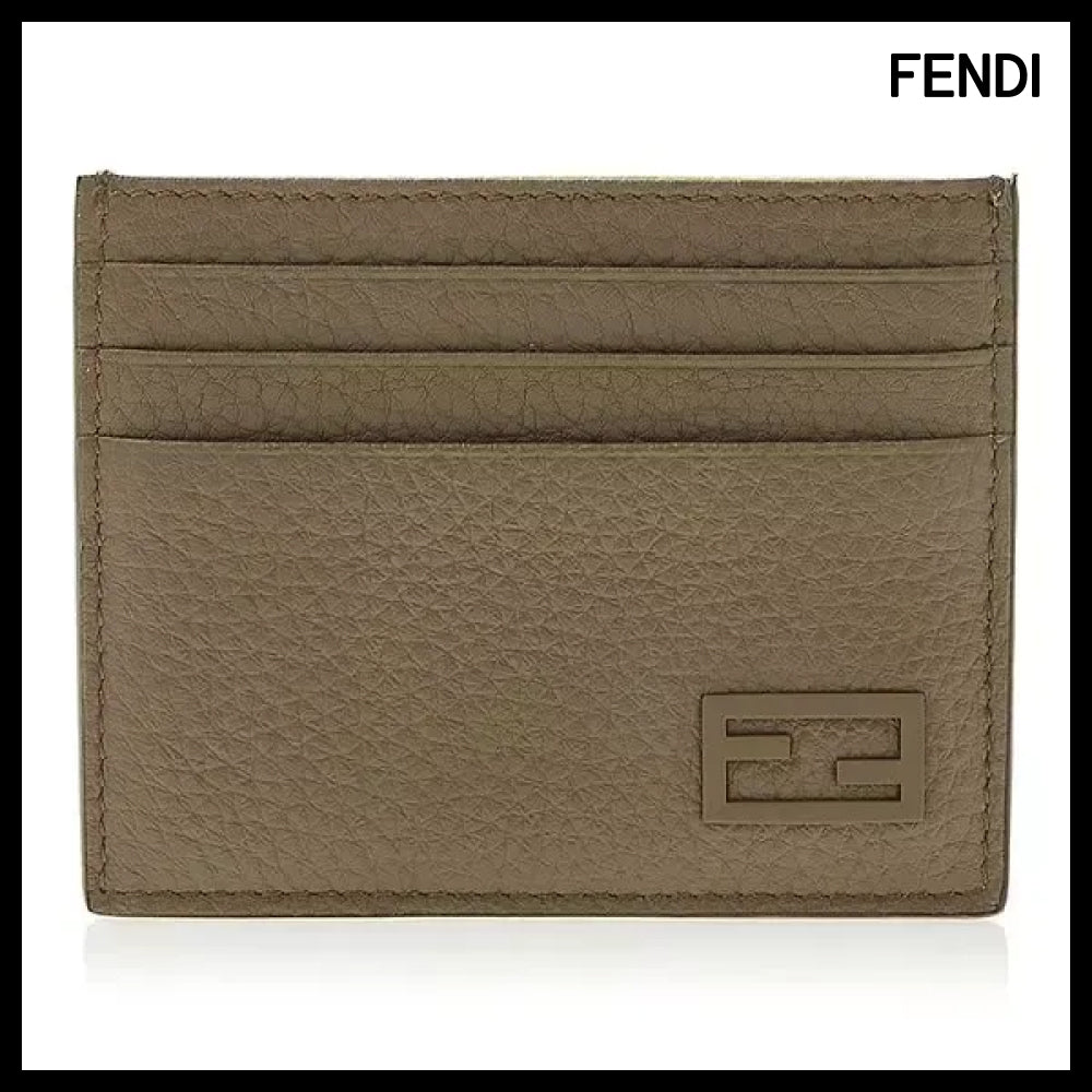 【Fendi】Men's FF Logo Bicolor Card Wallet Luxury Logo