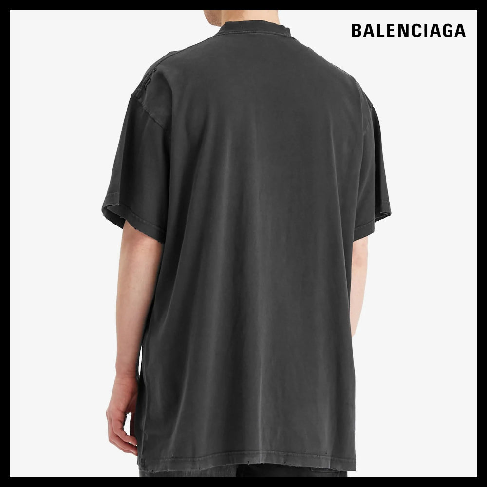 【BALENCIAGA】Wavy Logo Oversized T Shirt Crewneck