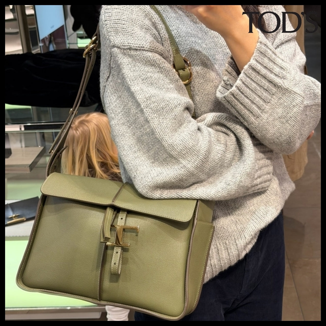【TOD'S】TSB Timeless Leather Messenger Shoulder Bag