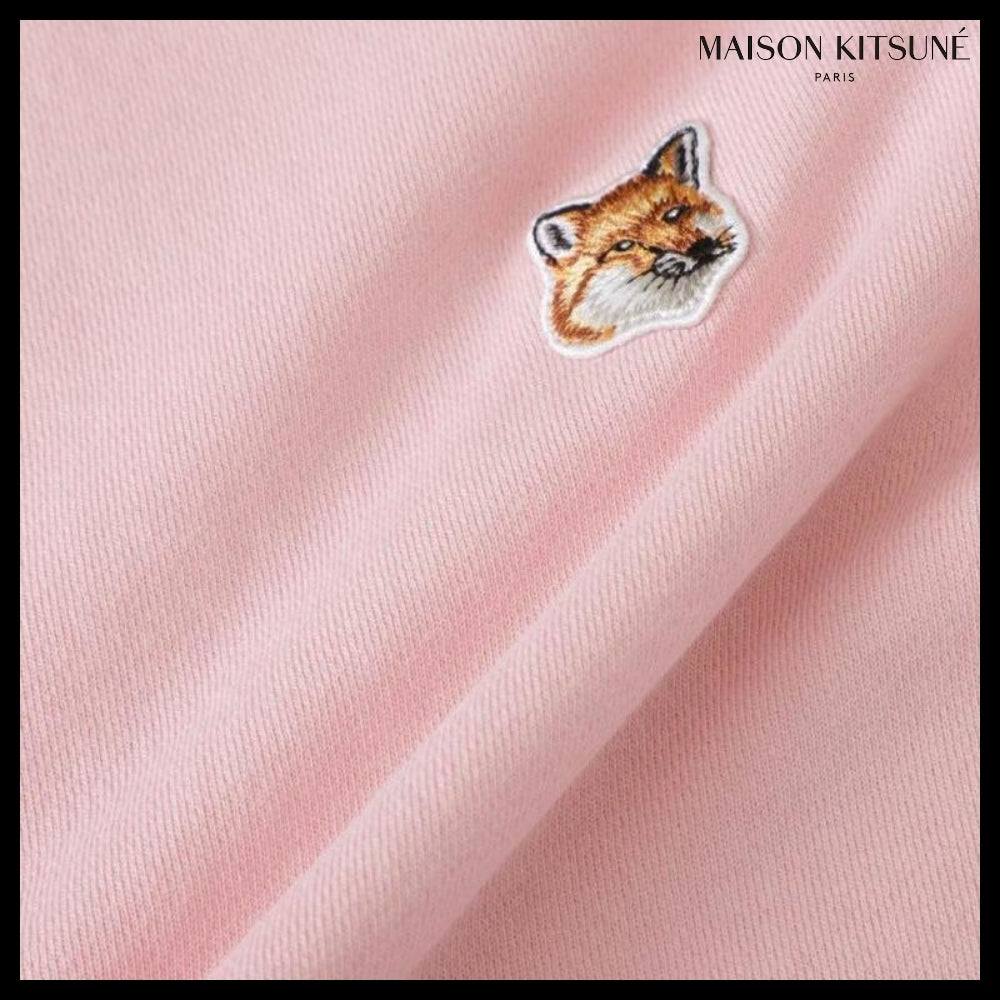 【MAISON KITSUNE】Fox Head Sweatshirt Pink Women