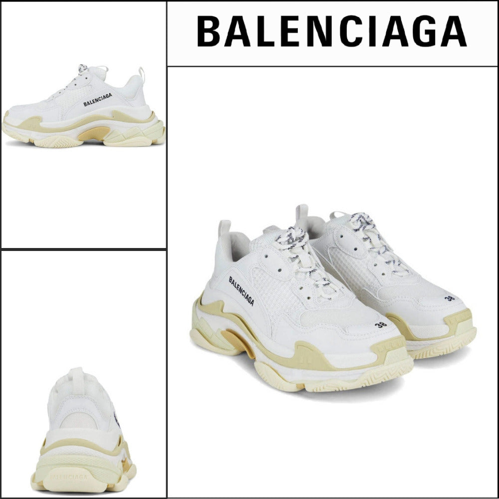【BALENCIAGA】Triple S Sneaker White Beige