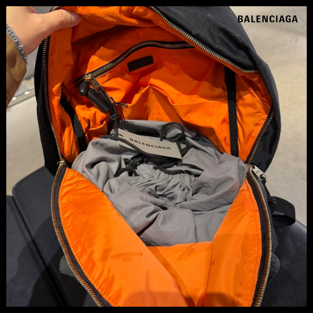 【BALENCIAGA】Explorer Logo Nylon Backpack Black