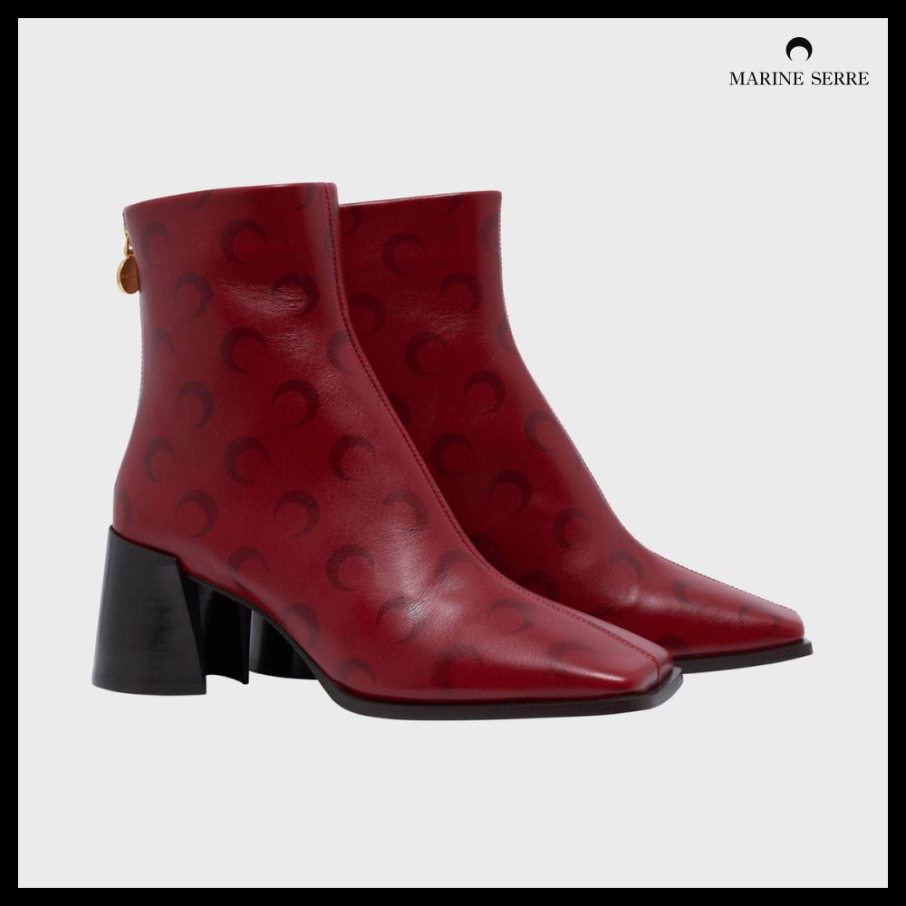 【MARINE SERRE】Moon Airbrushed Leather MS Block RD10 Red