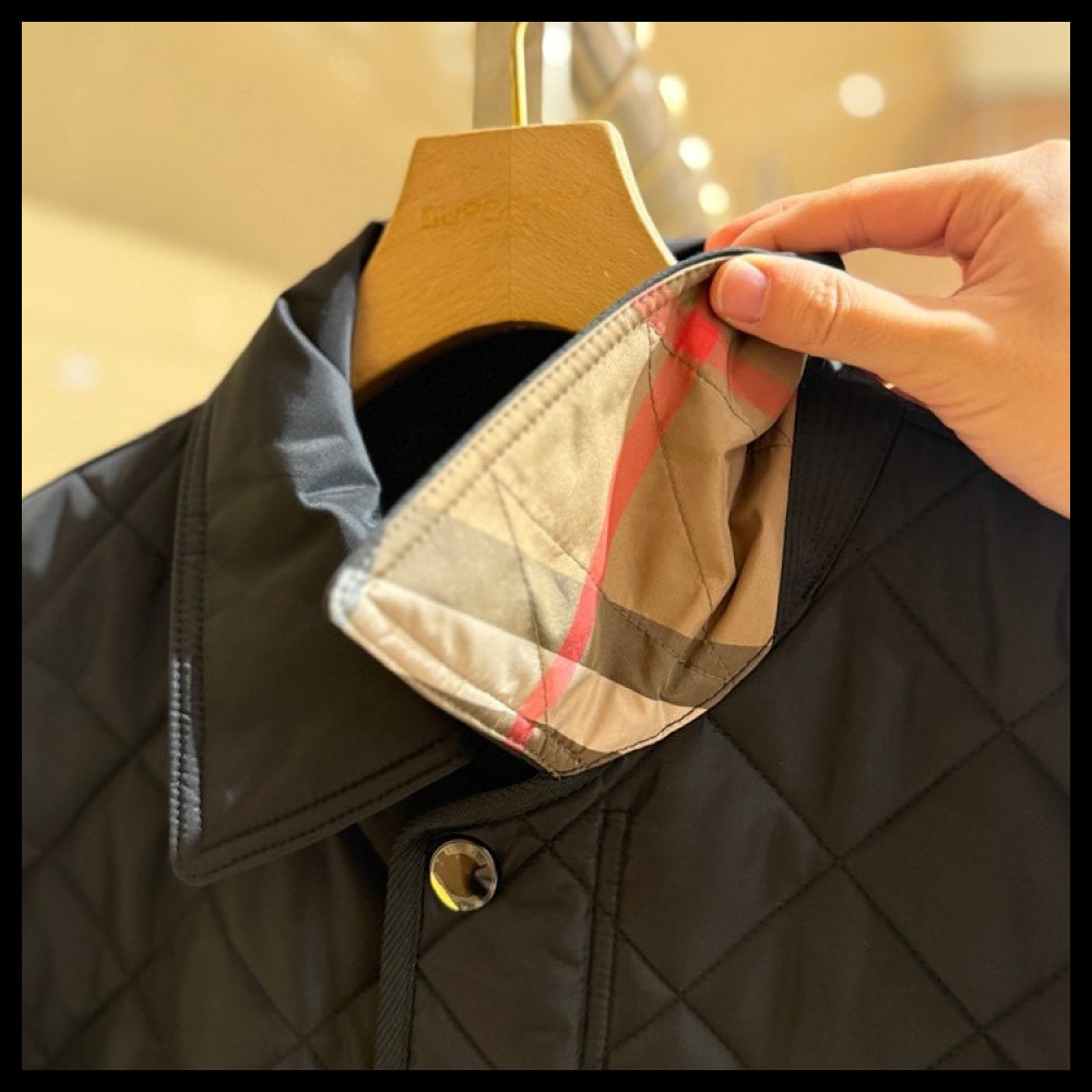 【Burberry】ALFORD Logo Quilted Nylon Men’s Jacket Black
