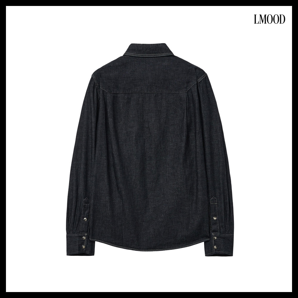 【LMOOD】Terry Denim Shirt 2 Colors