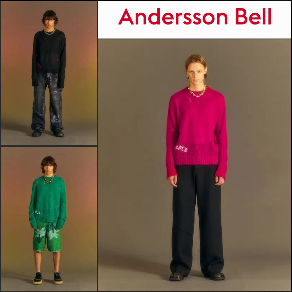 【ANDERSSON BELL】ADSB Kid Mohair Crew-Neck Sweater 3Colors
