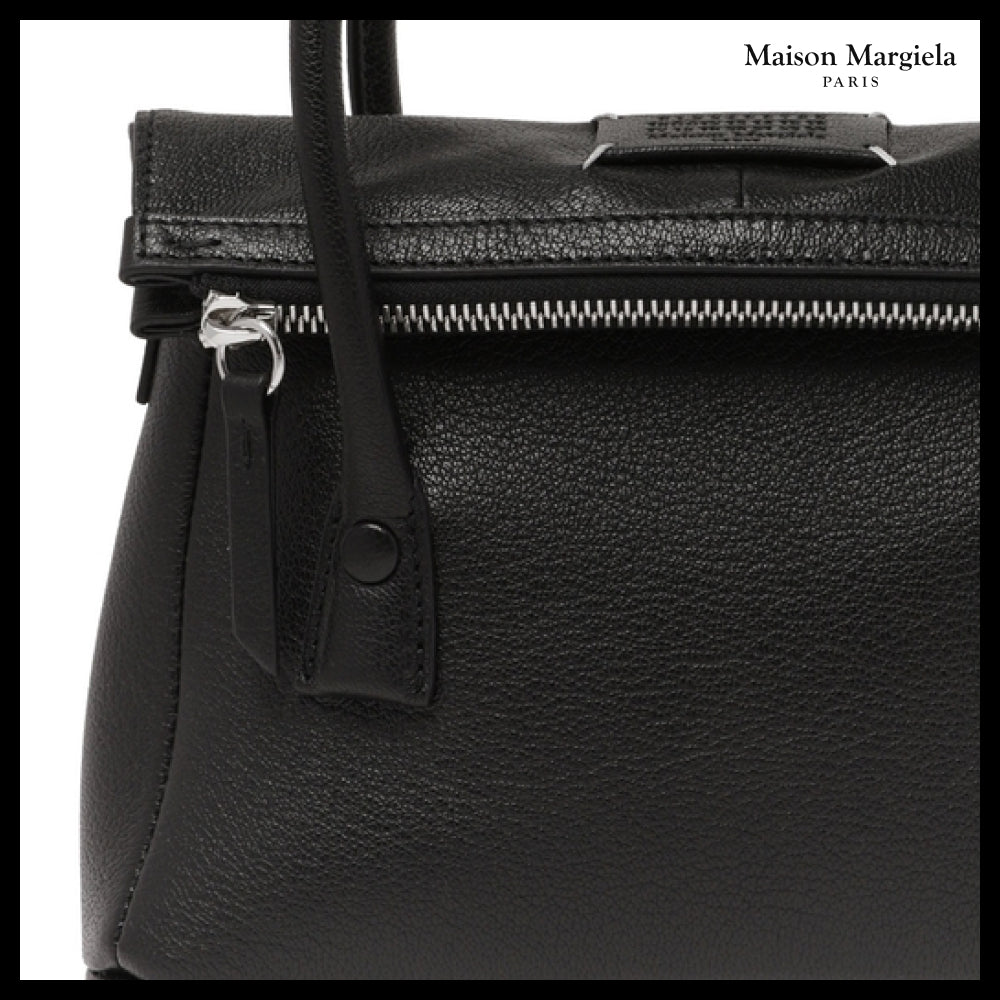 【Maison Margiela】Number Logo Patch Leather Tote Bag logo