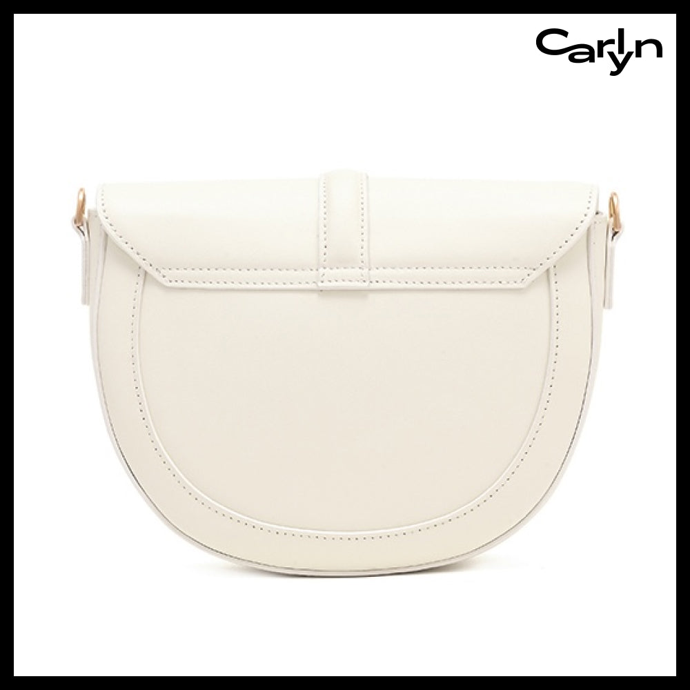 【carlyn】ムーンサドルロゴストラップクロスボディバッグ 4色