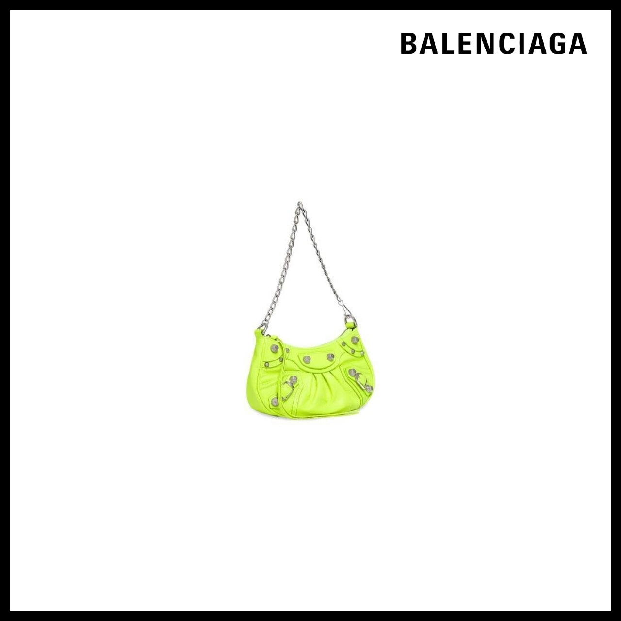 【BALENCIAGA】Le Cagole Mini Bag With Chain Yellow