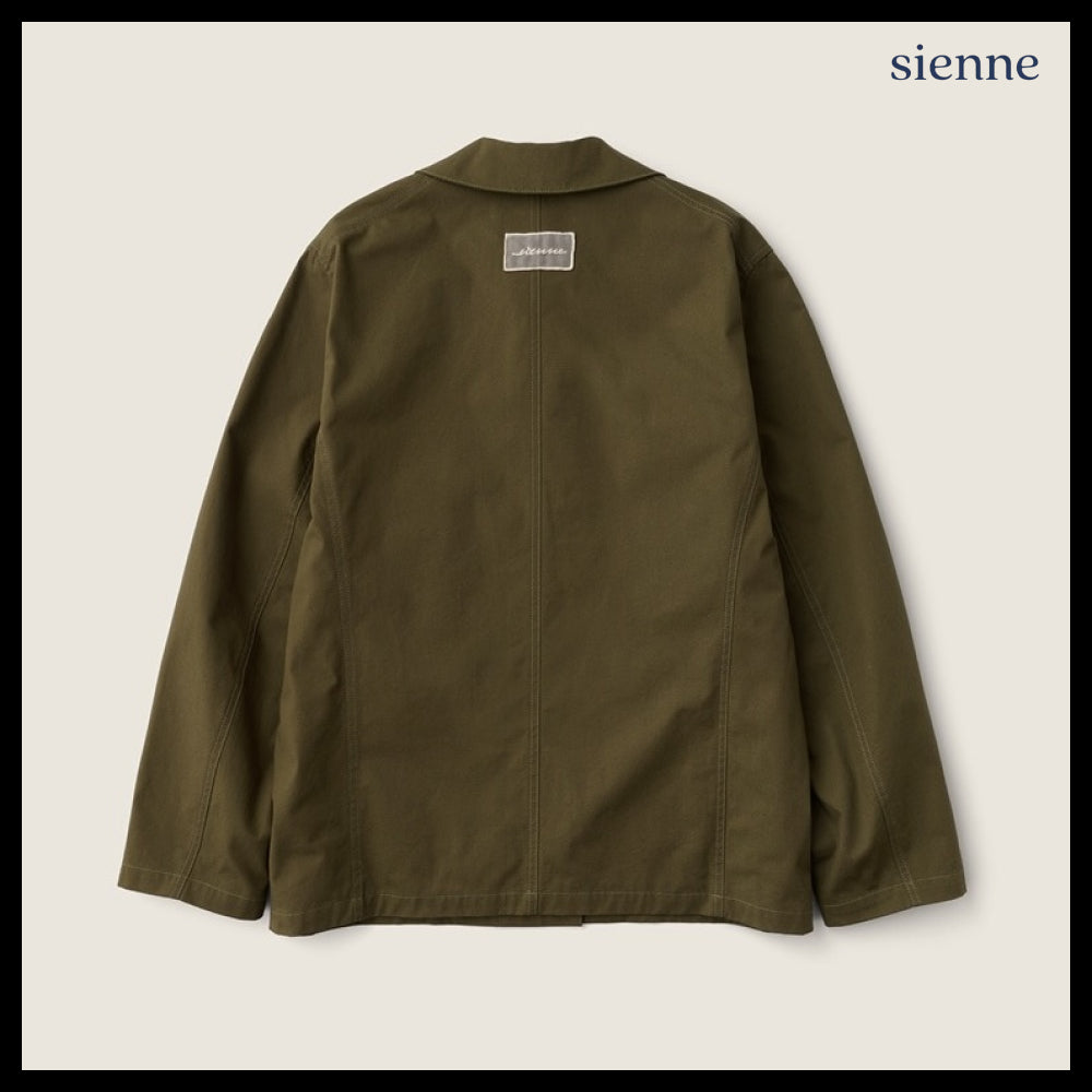 【SIENNE】Ryo Double Breasted Jacket Khaki