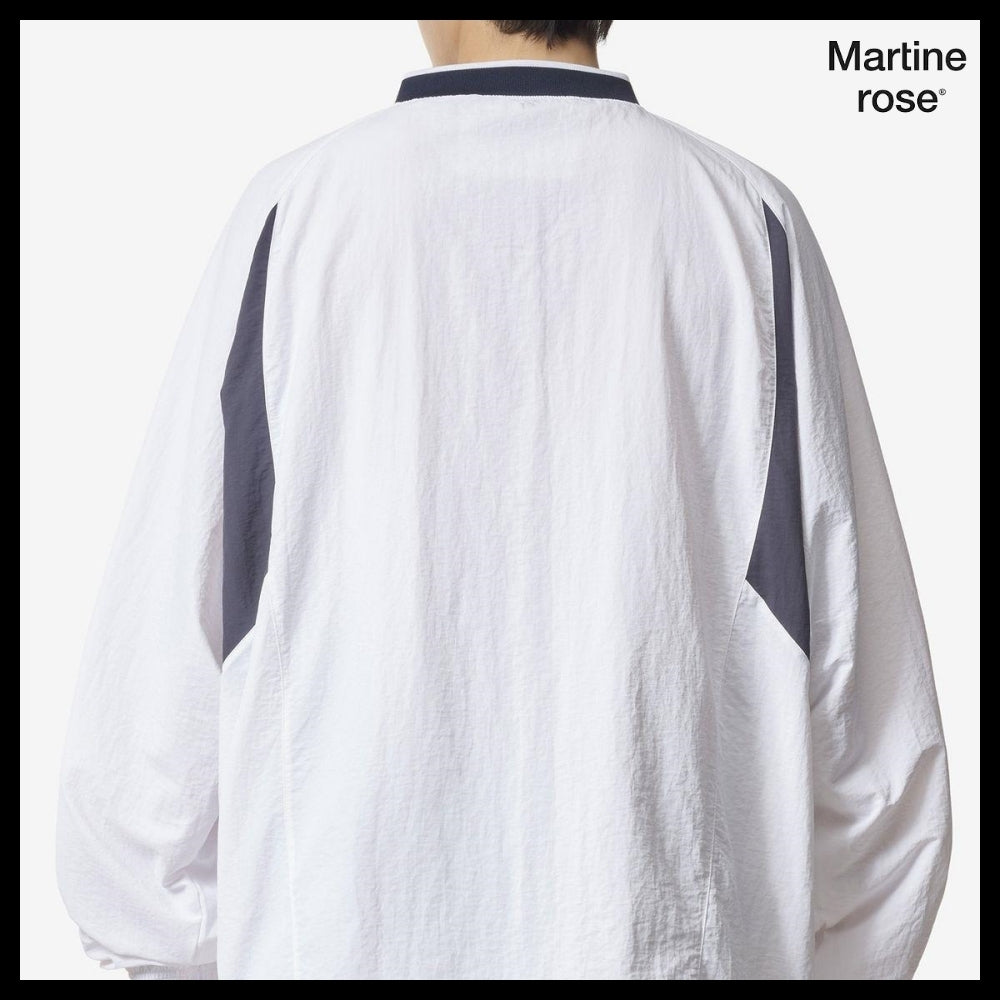 【MARTINE ROSE】LOGO PRINT SWEATSHIRT - WHITE:NAVY