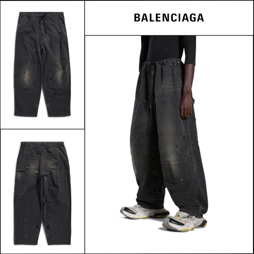 【BALENCIAGA】Double Knee Trouser Black