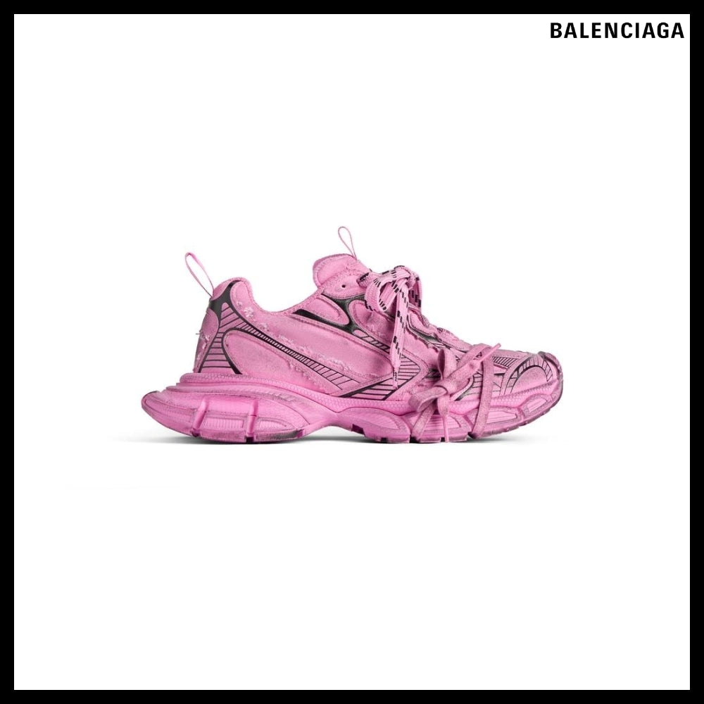 【BALENCIAGA】3XL SNEAKER PINK DESTROYED CANVAS