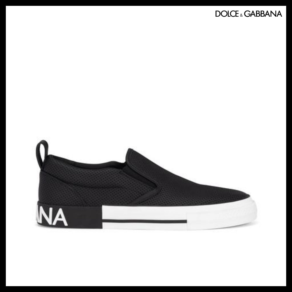 【Dolce & Gabbana】PERFORATED CALFSKIN CUSTOM 2.ZERO SLIP-ON