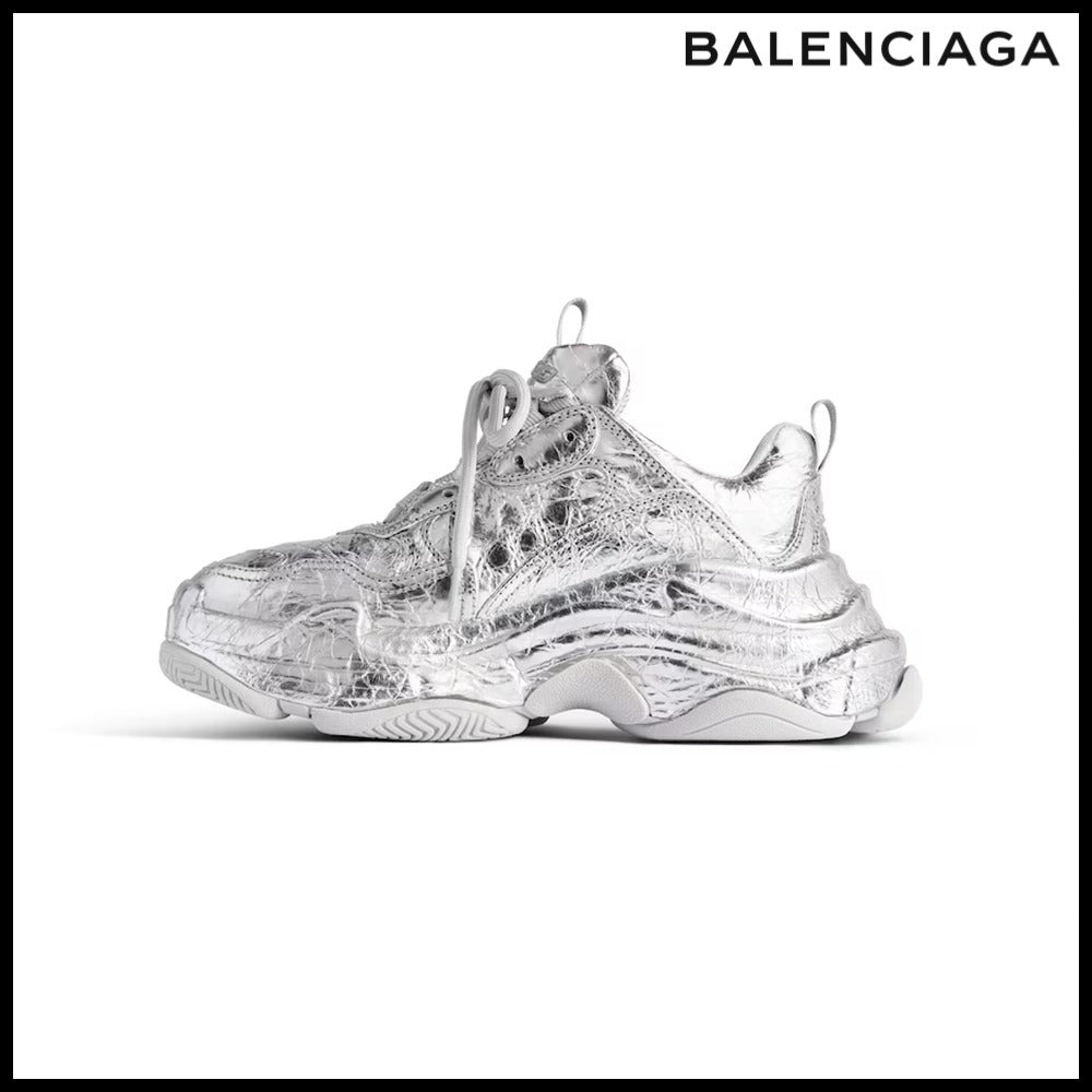 【BALENCIAGA】Triple S Sneaker Silver Metallic