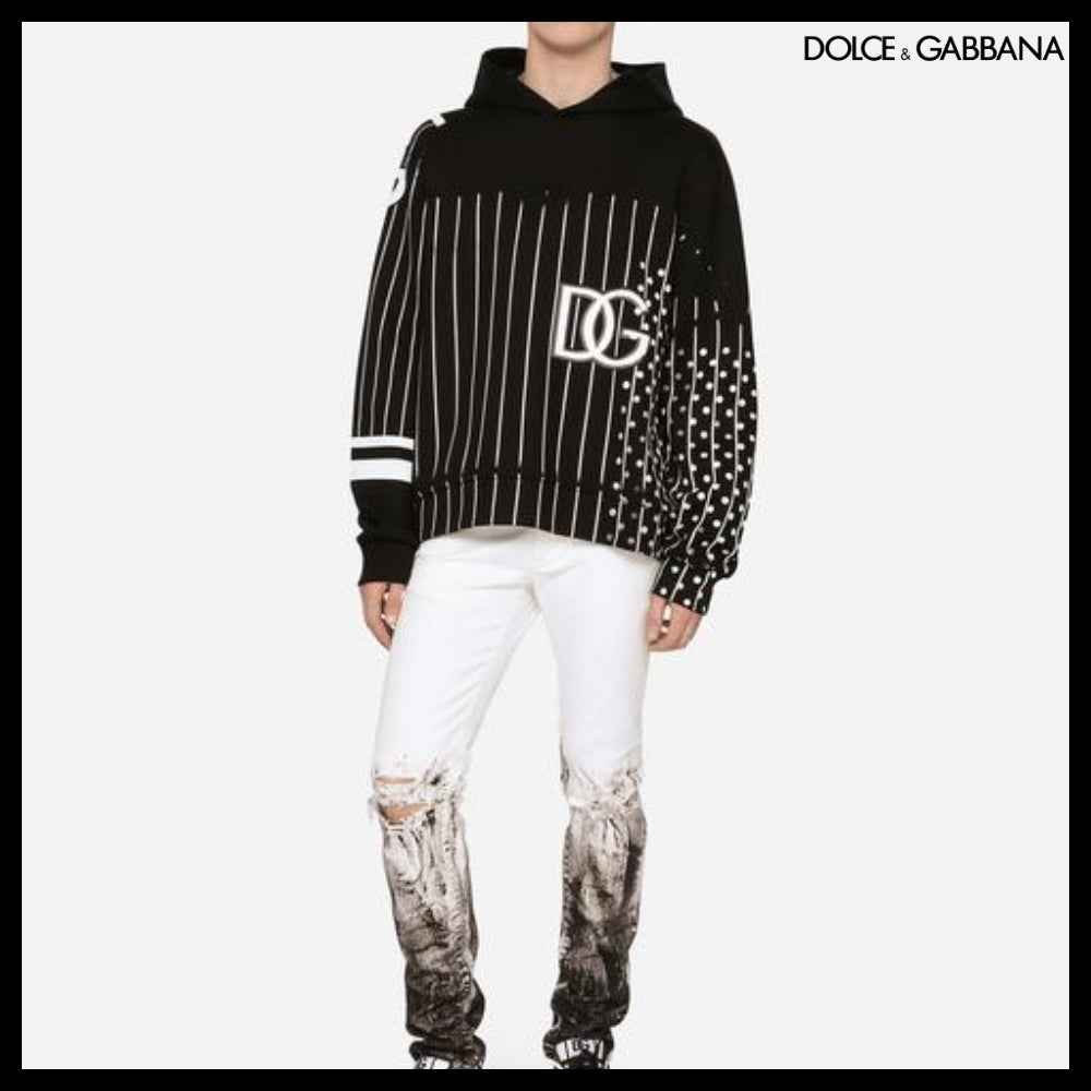 【Dolce&Gabbana】PRINTED TECHNICAL JERSEY HOODIE