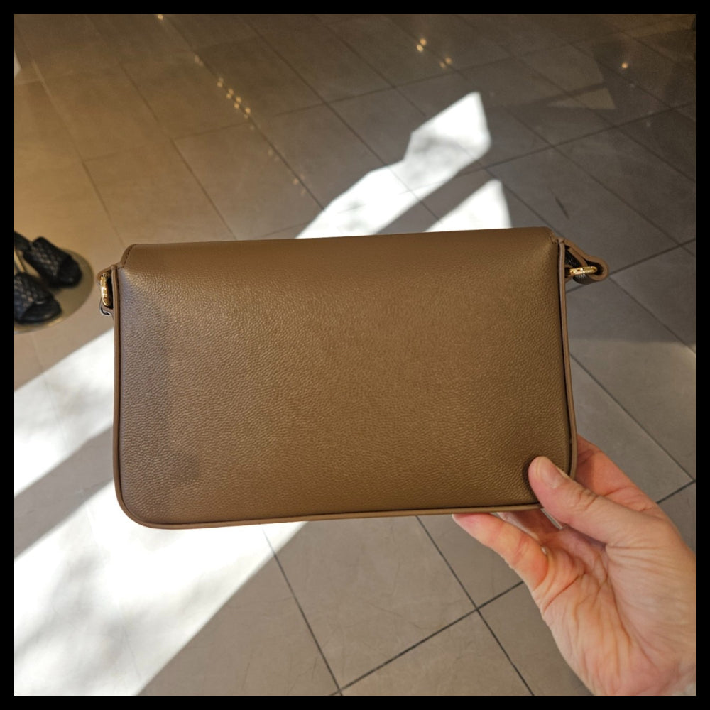 【BURBERRY】New Hampshire Check Crossbody Bag Earth Brown
