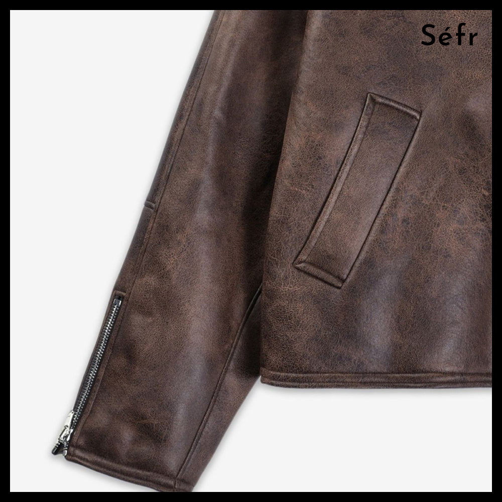 【Sefr】Leather Jacket Brown