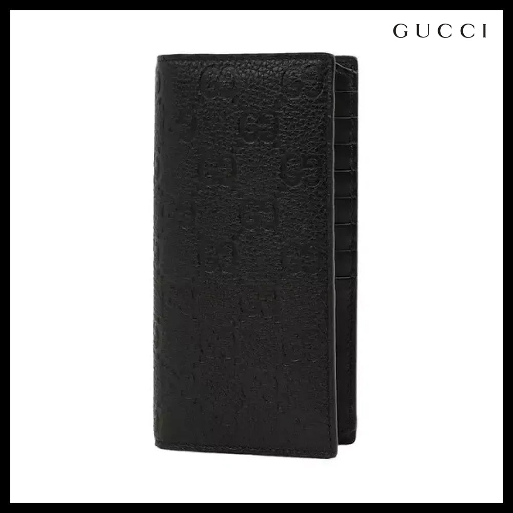 【Gucci】Men's GG Logo Vertical Wallet Luxury Logo