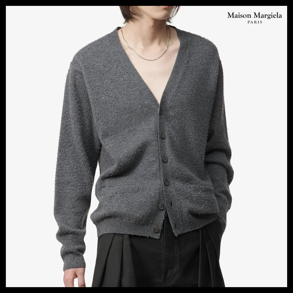 【Maison Margiela】Back-Stitch Cashmere-Blend Cardigan