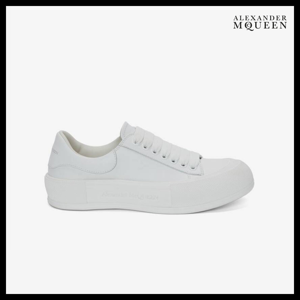 【Alexander Mcqueen】Women’s Deck Lace-Up Plimsoll Optic Wh