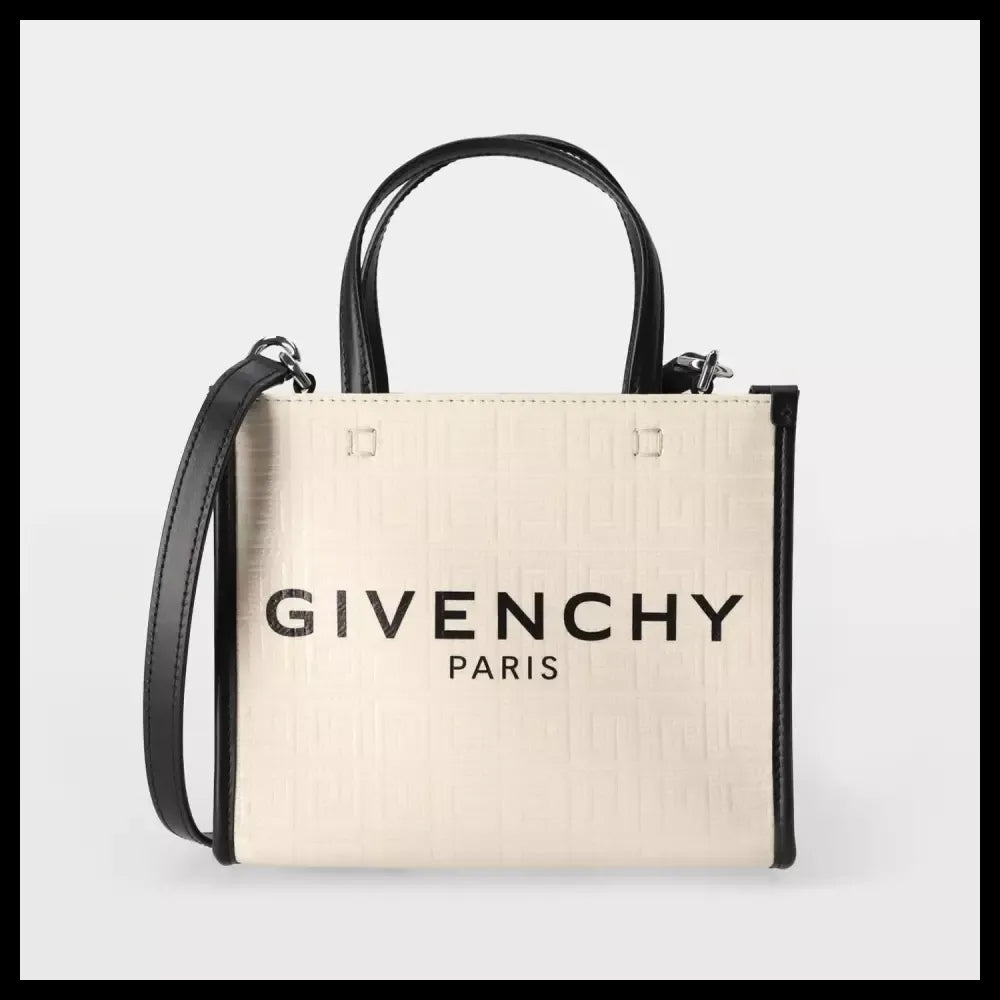 【Givenchy】Mini Canvas Tote Logo Casual