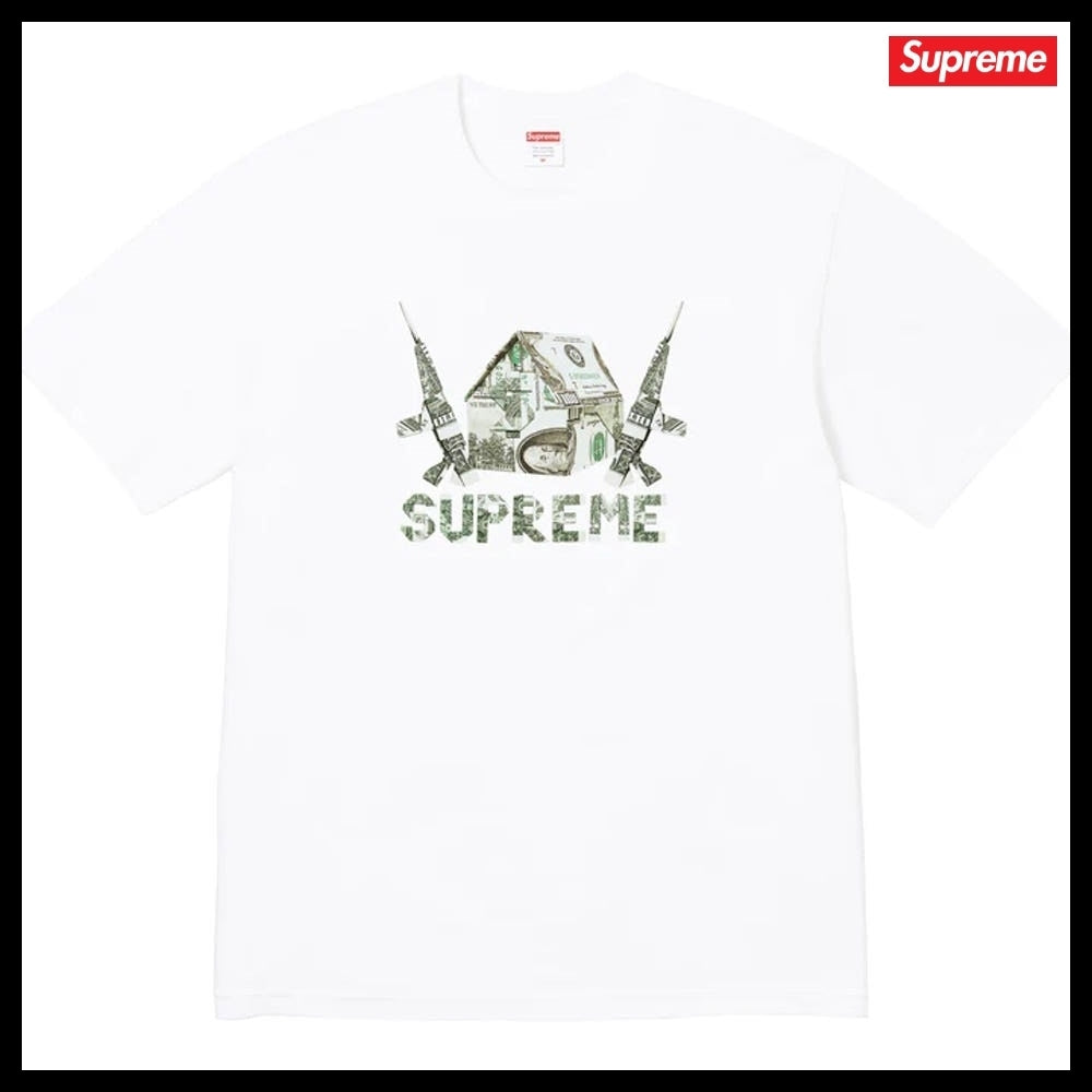 【Supreme】Origami T Shirt Black Navy White Woodland Camo