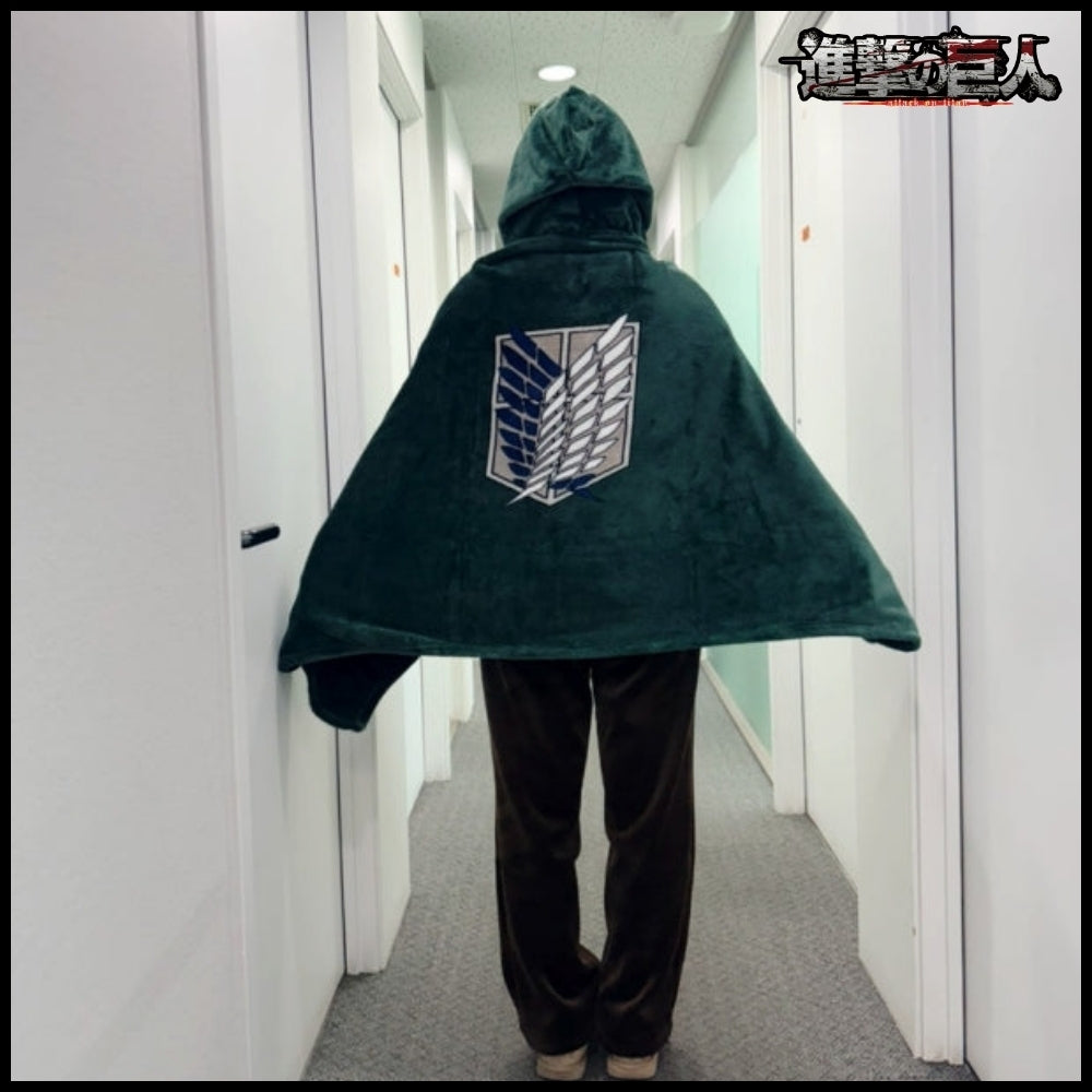 【Frank Burger x Attack on Titan】Blanket Cape Green