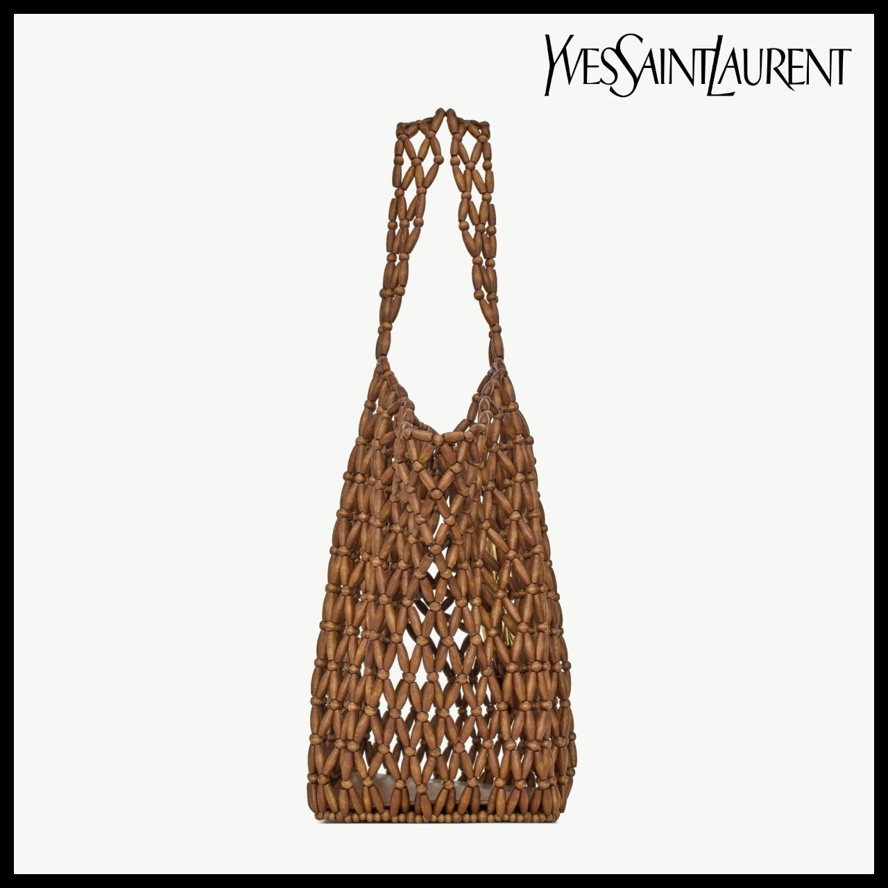 【Saint Laurent】Wood Beads ICARE Medium Bag