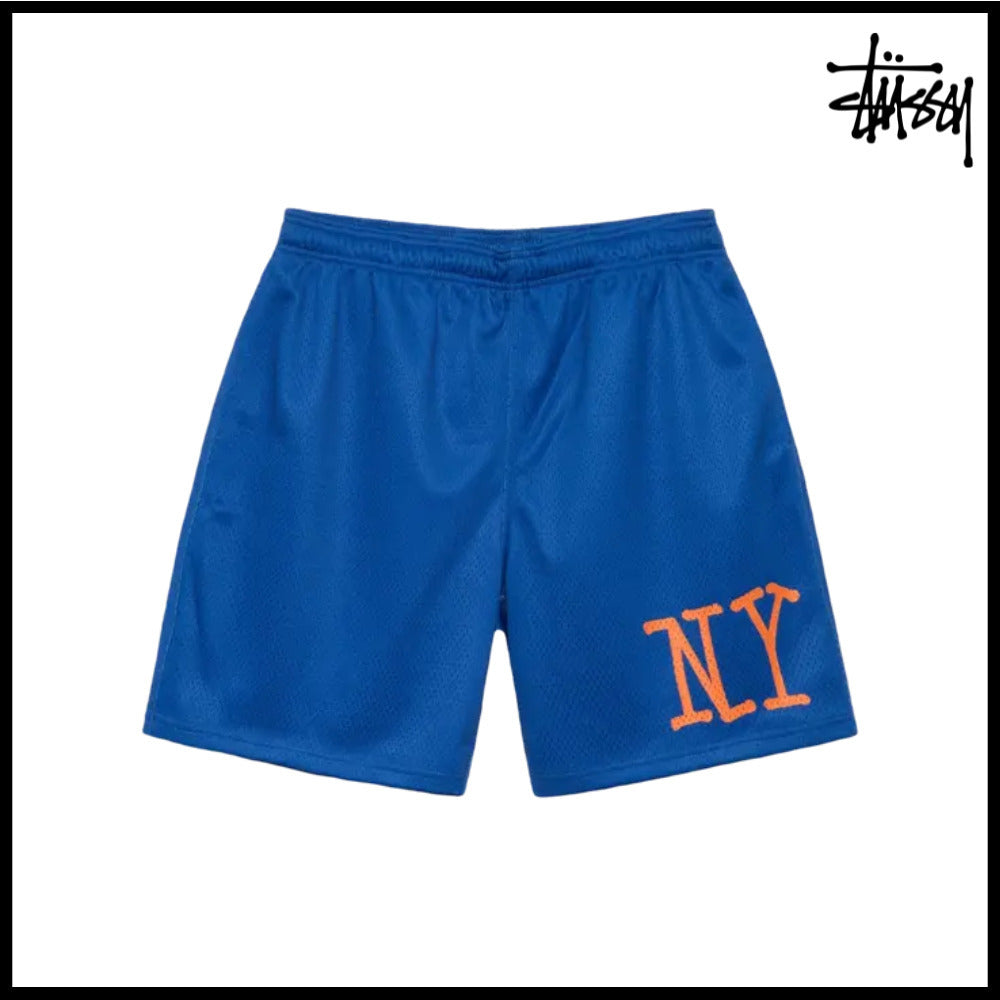 【STUSSY】Mesh Shorts NY Royal