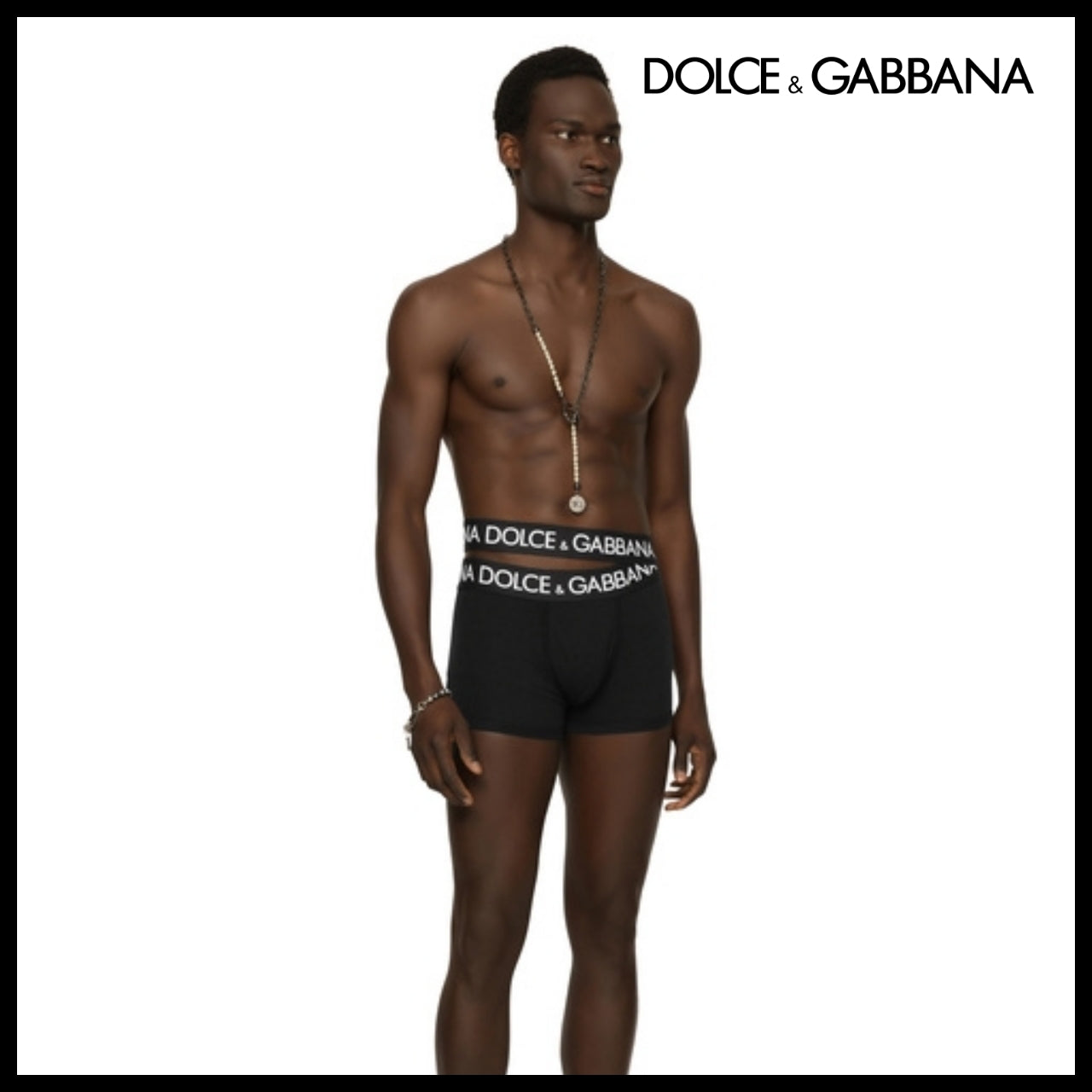 【Dolce & Gabbana】TWO-WAY STRETCH JERSEY BOXERS WITH DUAL