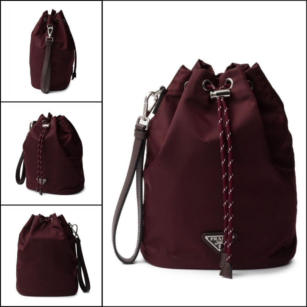 【PRADA】Burgundy clutch bag