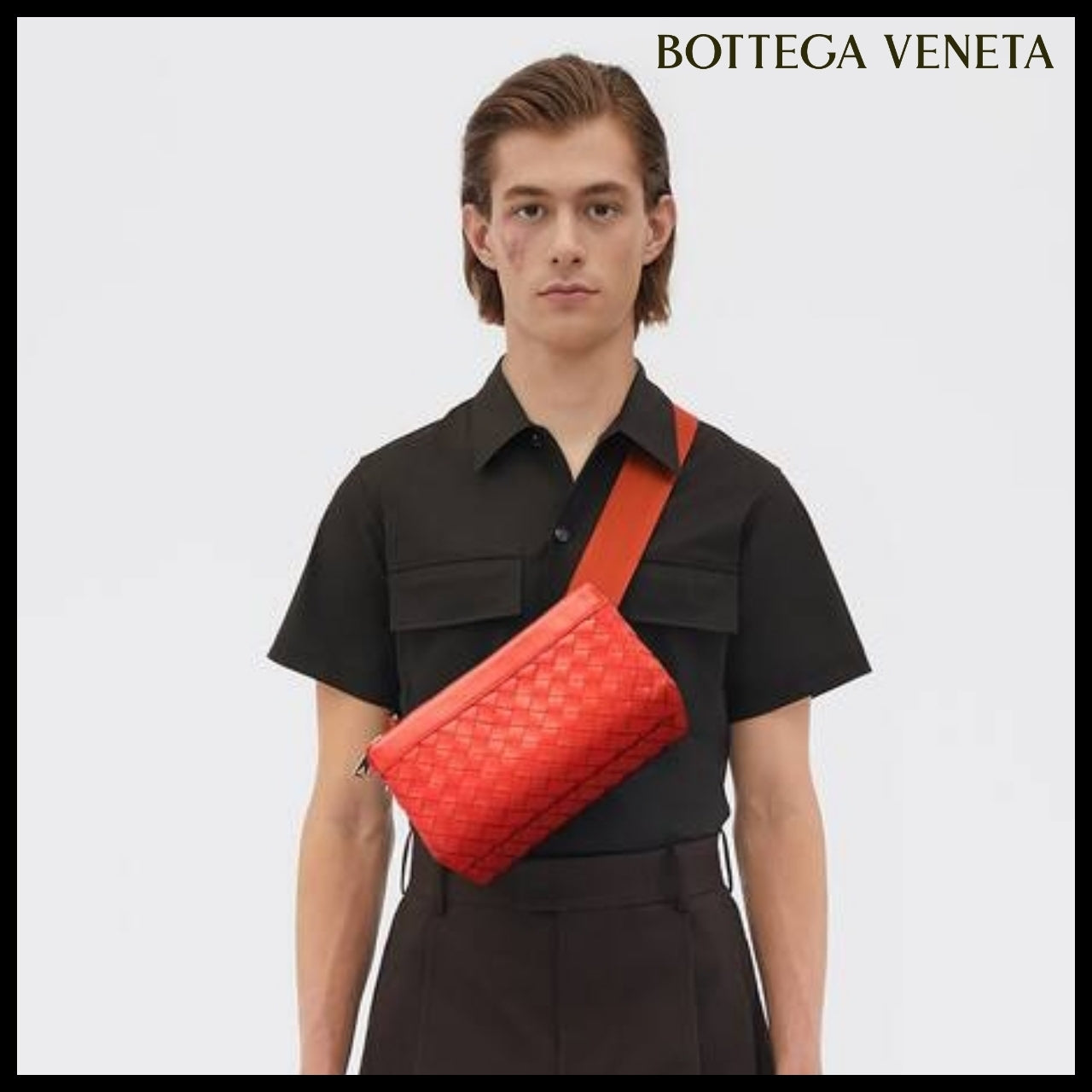 【BOTTEGA VENETA】INTRECCIATO BAG BONDED SUEDE TOMATO