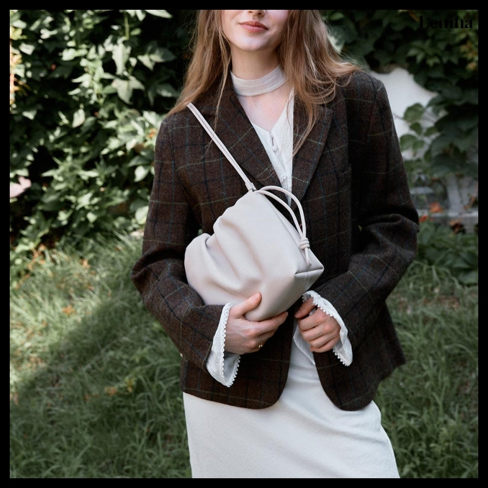【LENINA】Floria Shoulder Cross Bag Gray