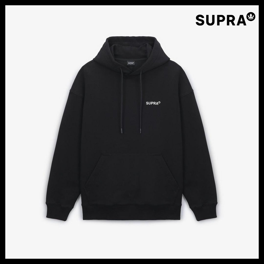 【SUPRA】CROWN MEGA LINE LOGO HOODIE BLACK