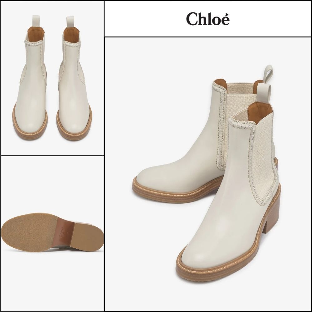 【Chloe】Mallow Ankle Boots Eggshell