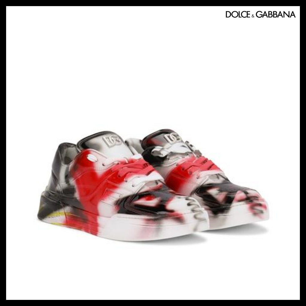 【Dolce & Gabbana】CALFSKIN NEW ROMA SNEAKERS WITH SPRAY