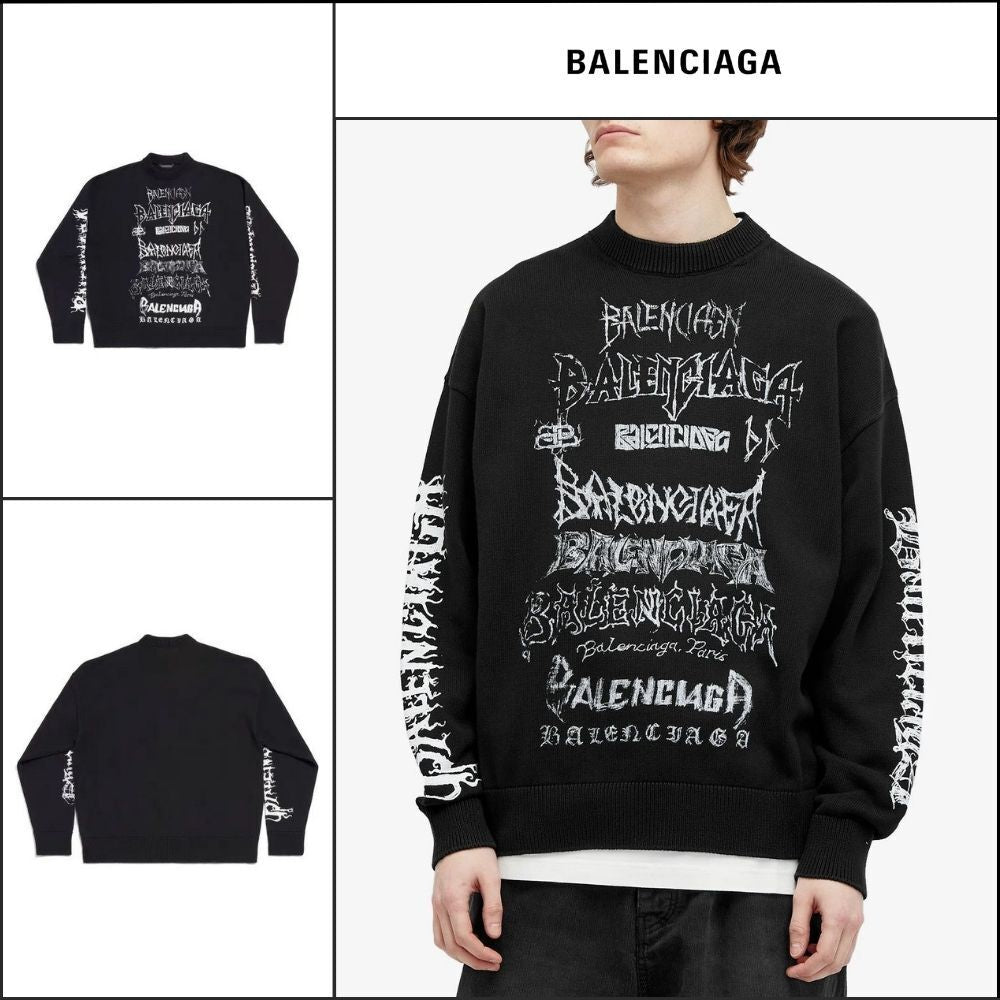 【BALENCIAGA】DIY Metal Sweater Black