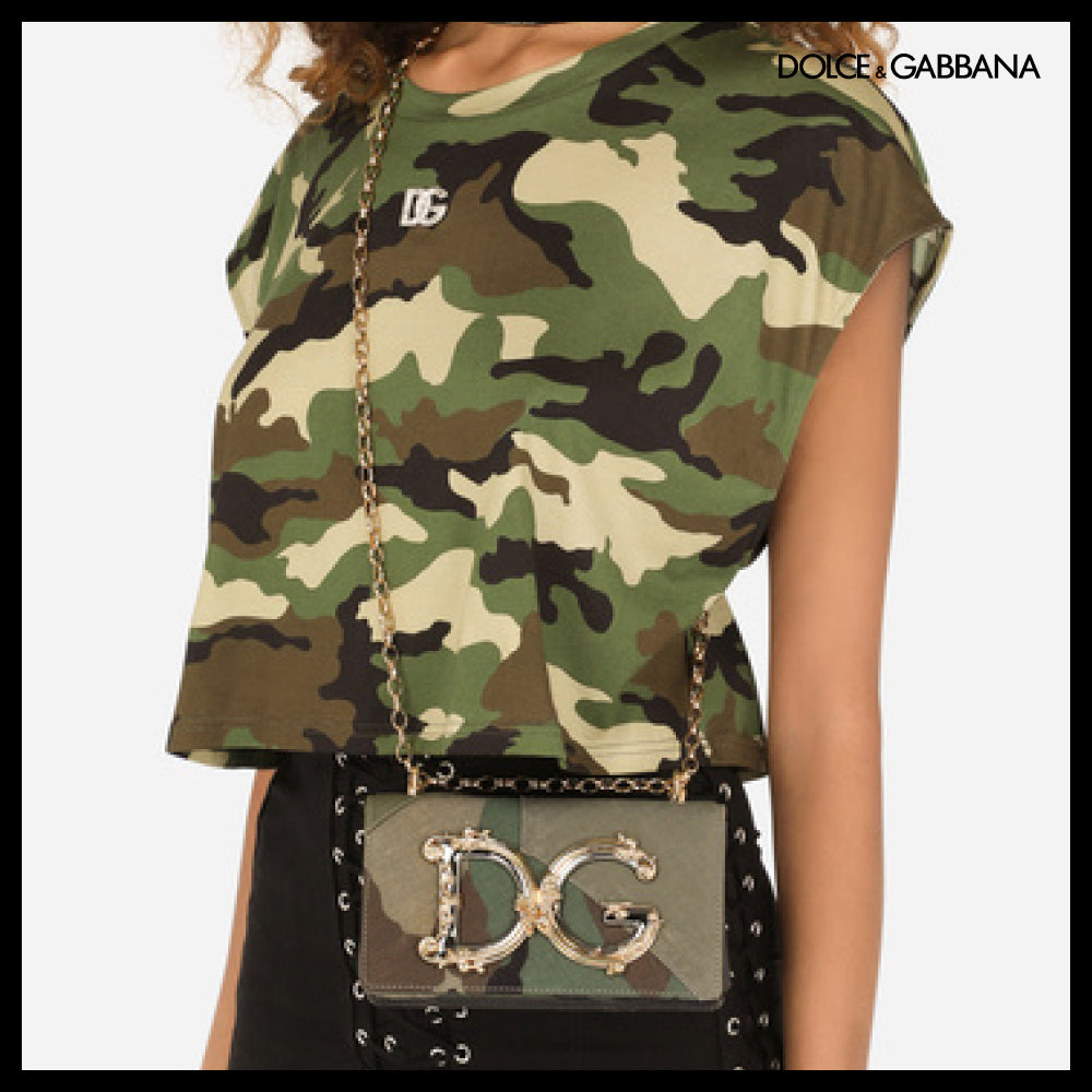 【Dolce & Gabbana】DG GIRLS PHONE BAG IN CAMOUFLAGEPATCHWORK