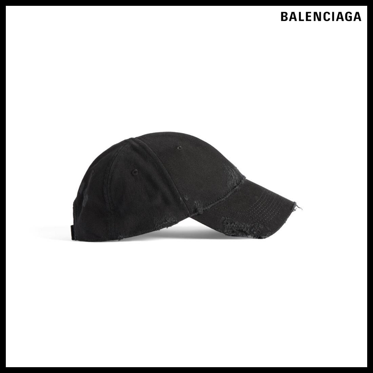 【BALENCIAGA】Stencil Type Cap Black Grey