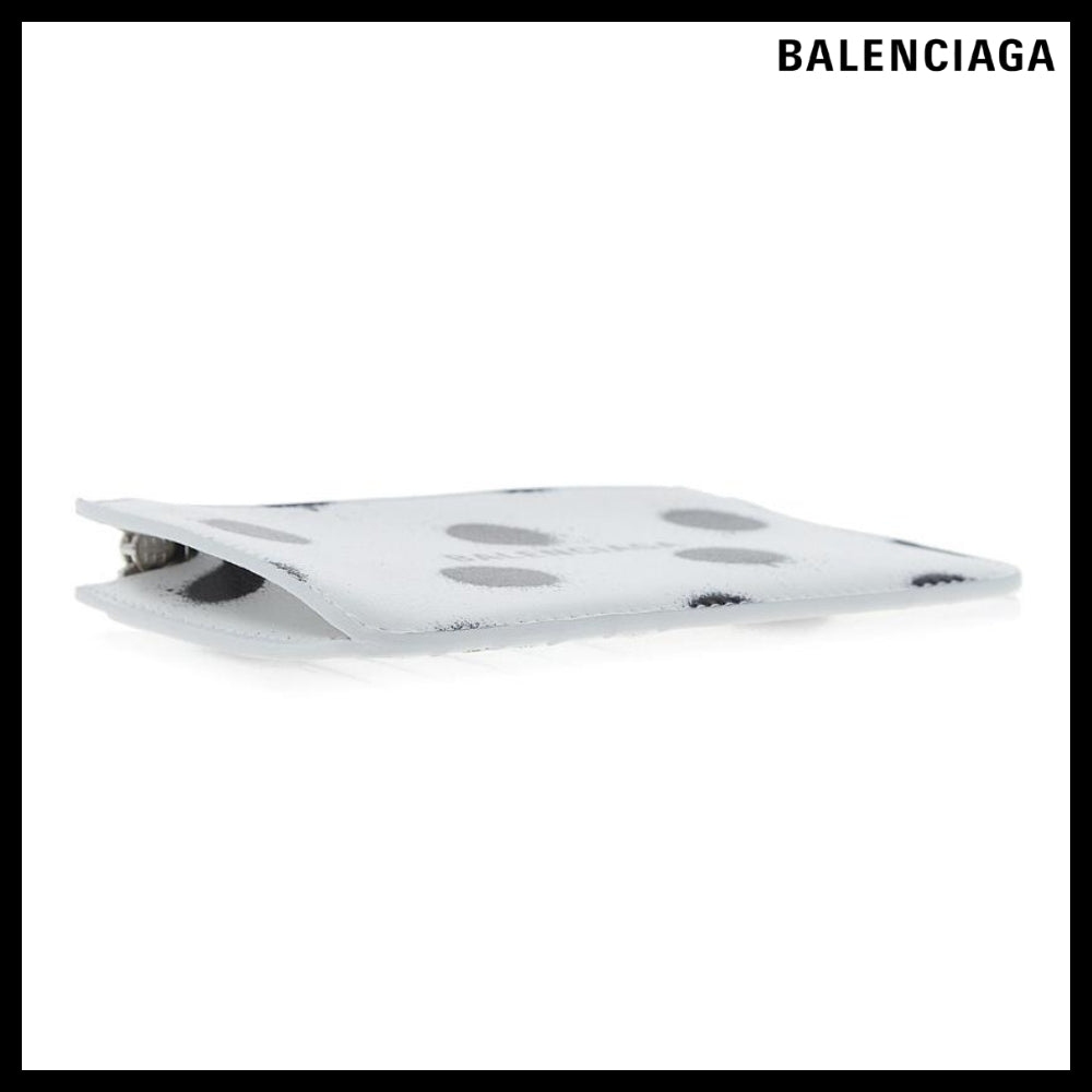 BALENCIAGA Spray Polka Dot Print Card Holder