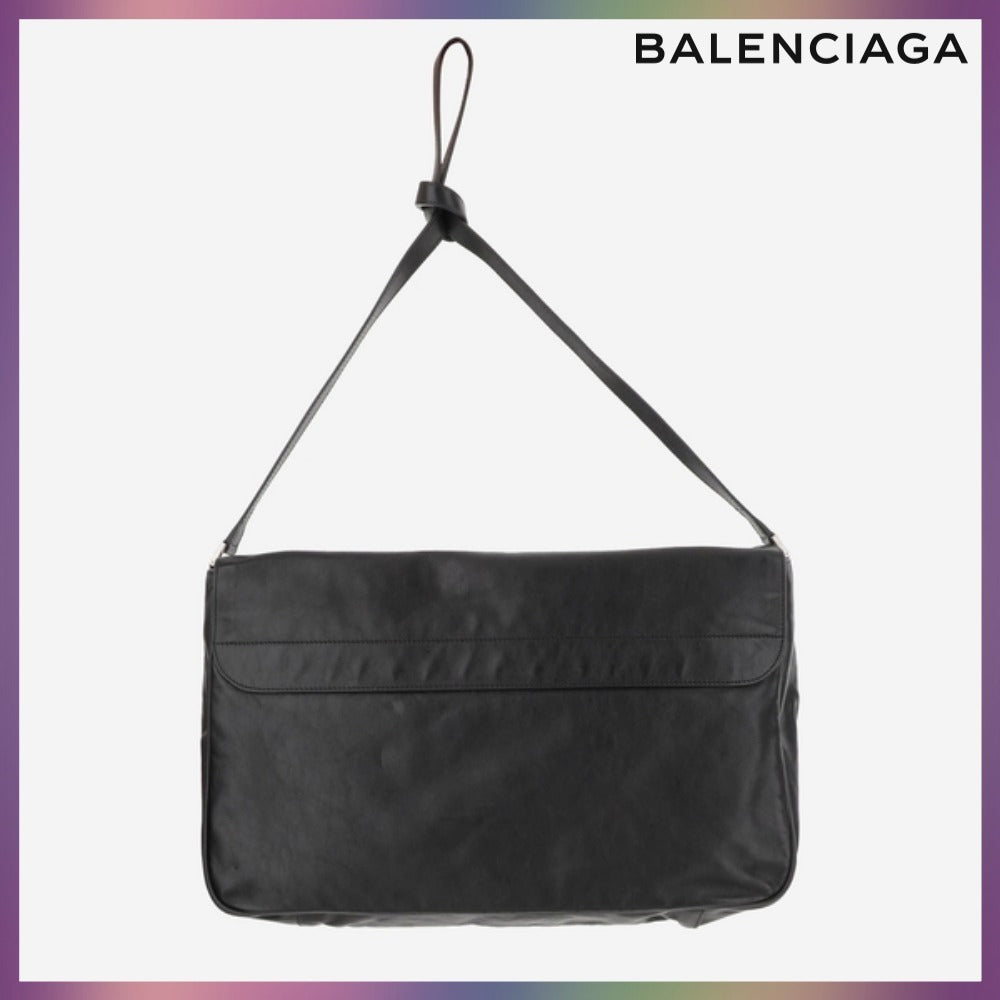 【BALENCIAGA】 GRUNGE LEATHER MEDIUM CROSSBODY BAG