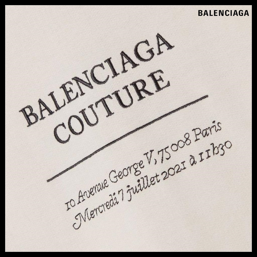 【BALENCIAGA】オーバーサイズ 刺繍入り ジャージーフーディ