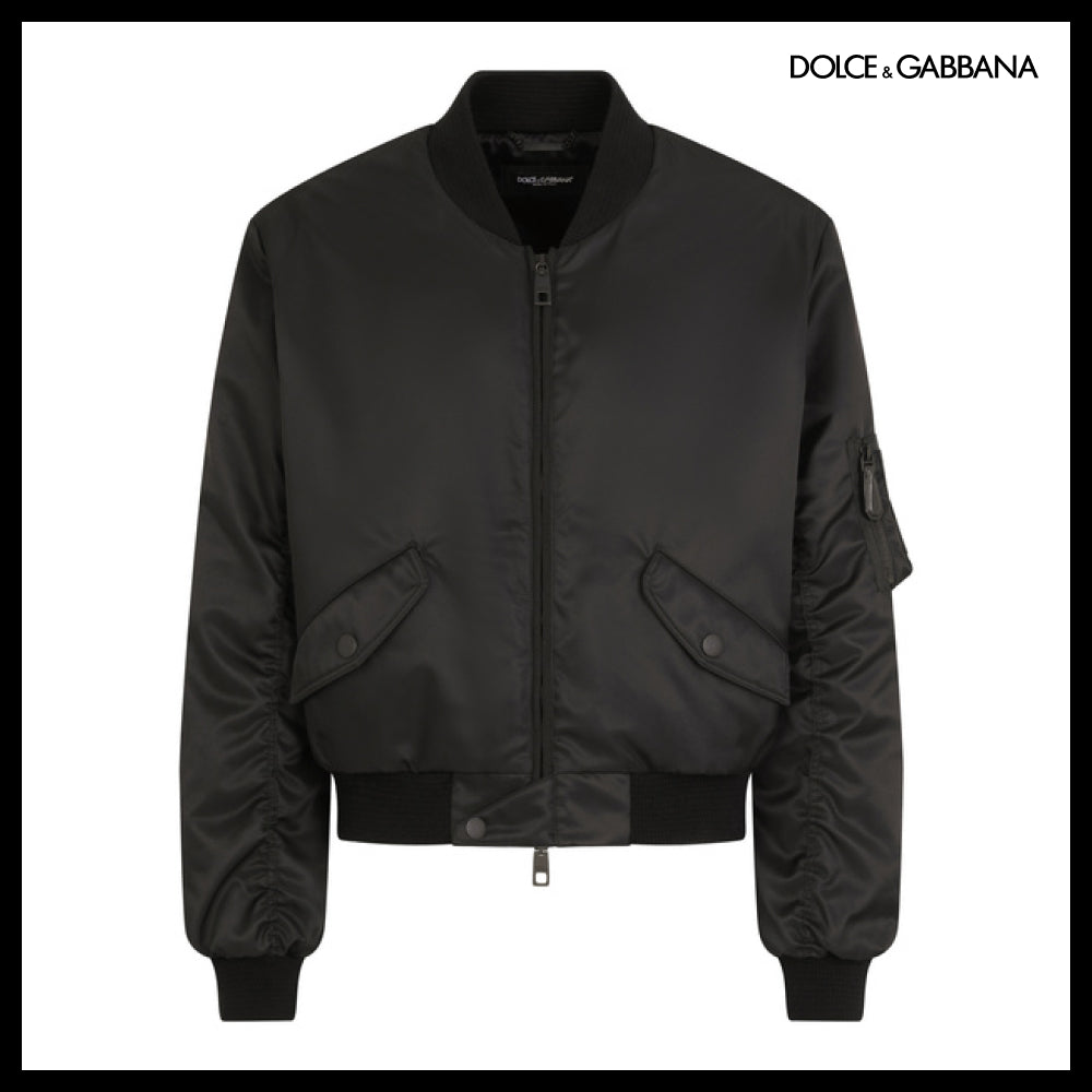 【Dolce & Gabbana】NYLON JACKET WITH BRANDED PLATE